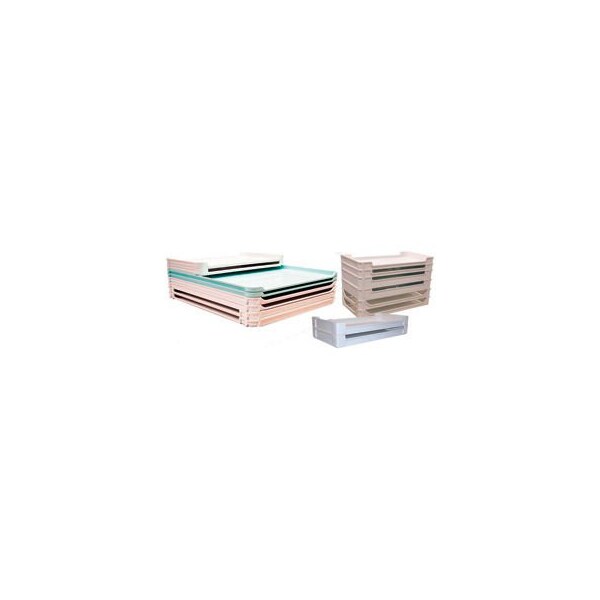 Mfg Tray Molded Fiberglass Stackable Conveyor/Assembly Tray 600308 -29-7/8"L x 23-7/8"W x 2"H, Gray 600308-5136 - main